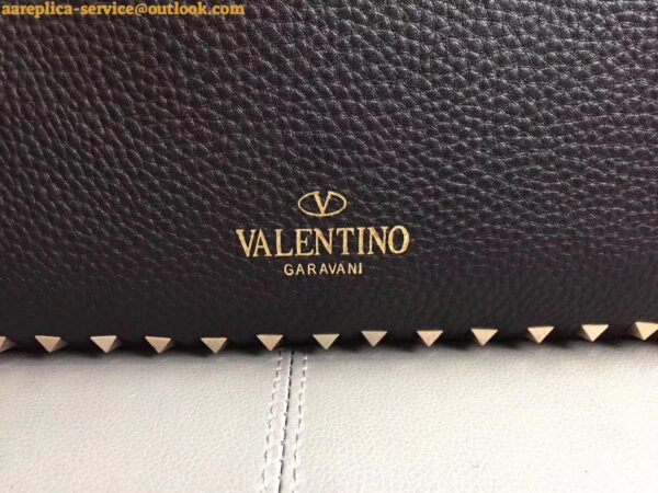 Replica Valentino Rockstud Medium Reversible Tote Bag Noir 6