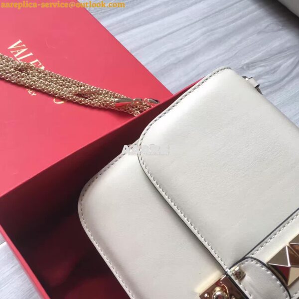 Replica Valentino Garavani Chain Cross Body Bag White 8