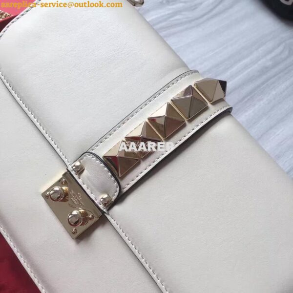 Replica Valentino Garavani Chain Cross Body Bag White 10