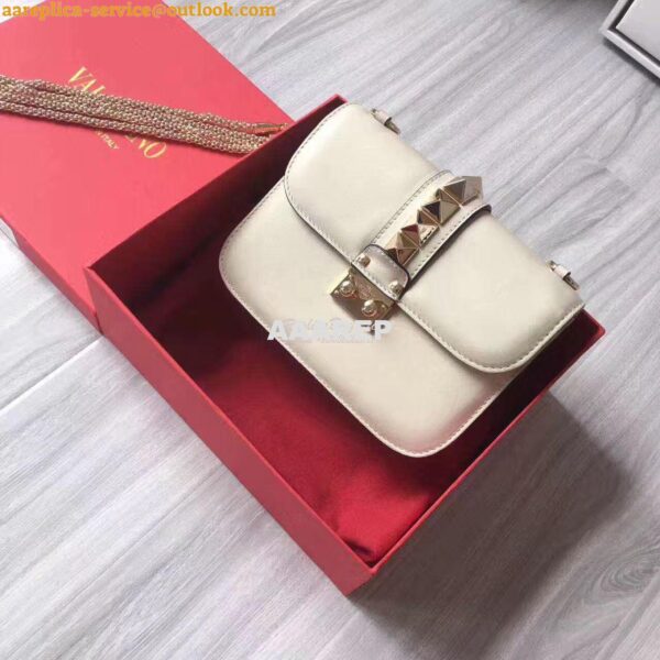 Replica Valentino Garavani Chain Cross Body Bag White 11