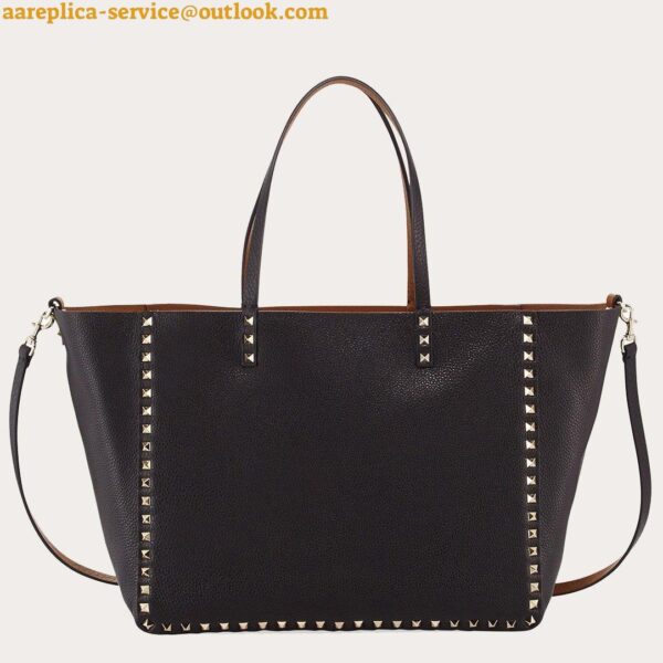 Replica Valentino Rockstud Medium Reversible Tote Bag Noir 10