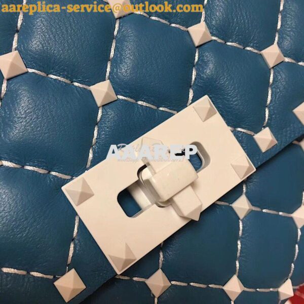 Replica Valentino Garavani Free Rockstud Spike Chain Bag Azure 6