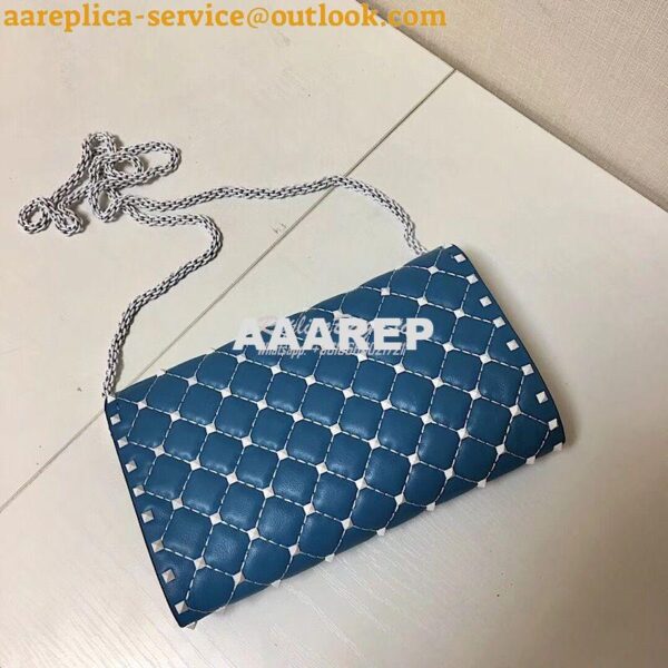 Replica Valentino Garavani Free Rockstud Spike Chain Bag Azure 11