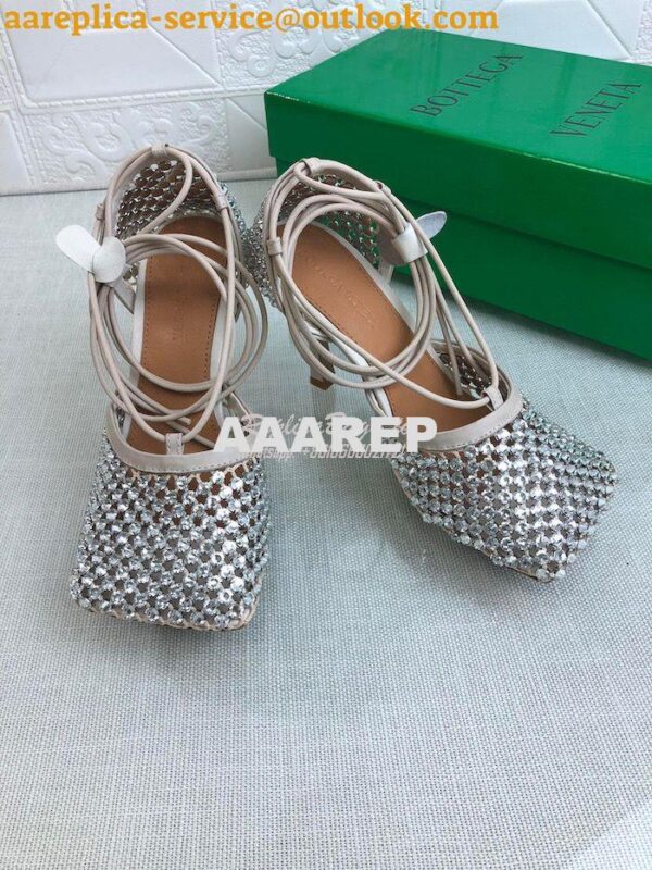 Replica Bottega Veneta BV Sparkle Stretch Rhinestone Mesh 667206 Toile 5