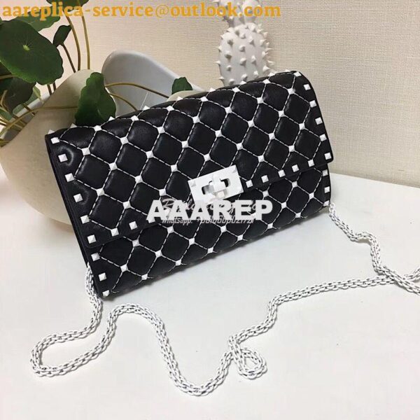 Replica Valentino Garavani Free Rockstud Spike Chain Bag Black 3