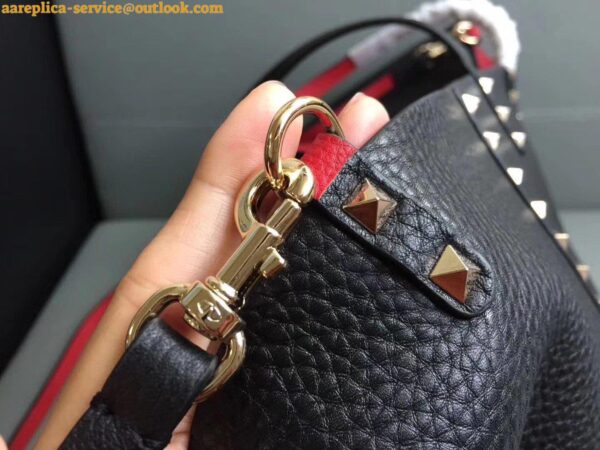 Replica Valentino Rockstud Medium Reversible Tote Black 27