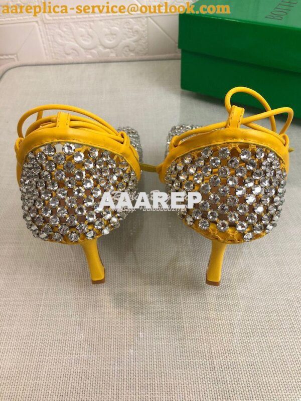 Replica Bottega Veneta BV Sparkle Stretch Rhinestone Mesh 667206 Yello 10