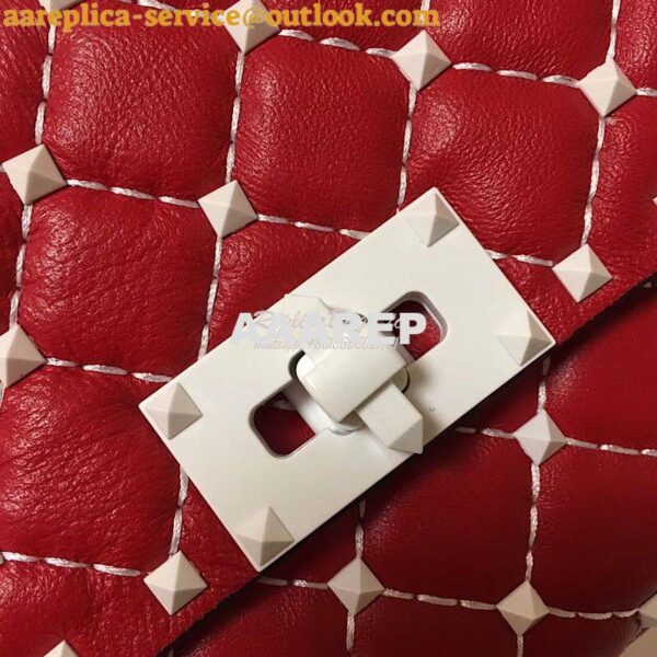 Replica Valentino Garavani Free Rockstud Spike Chain Bag Red 6