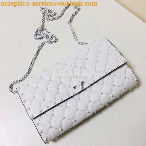 Replica Valentino Garavani Free Rockstud Spike Chain Bag White 3