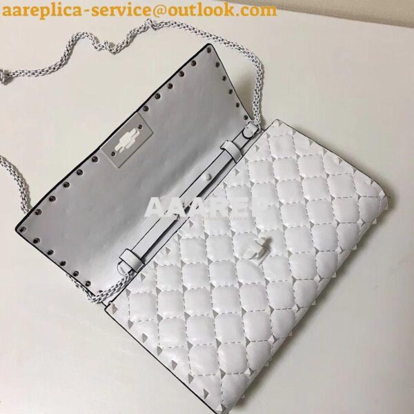 Replica Valentino Garavani Free Rockstud Spike Chain Bag White 6