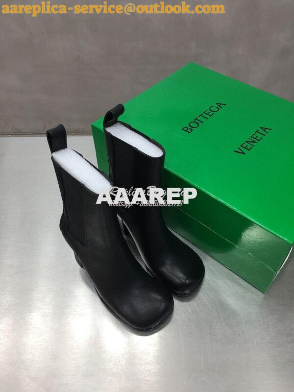 Replica Bottega Veneta BV Storm Leather Chelsea boots 677271 Black 6