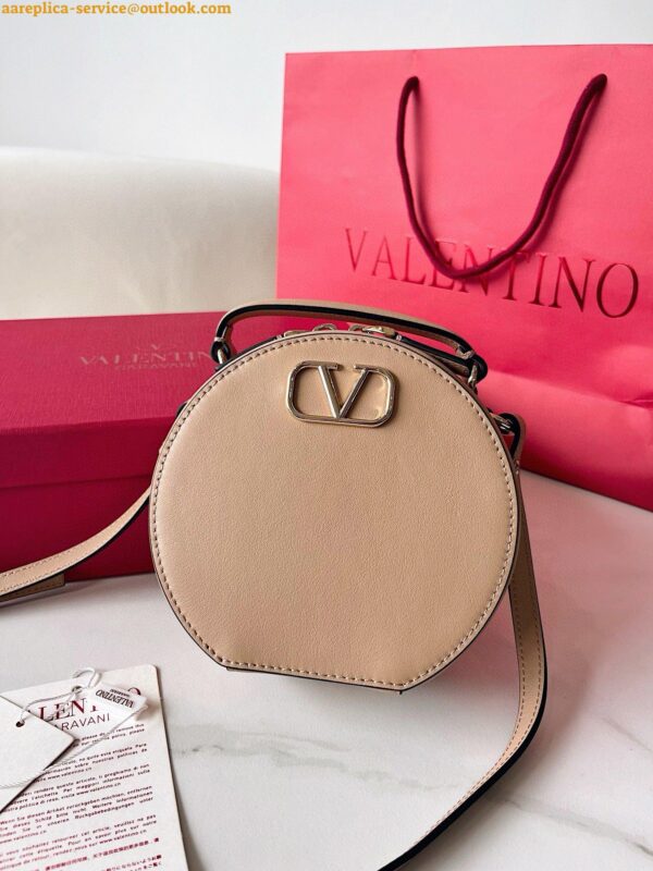 Replica Valentino VLogo Signature Mini Bag in Beige Calfskin 7