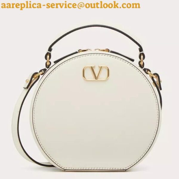 Replica Valentino VLogo Signature Mini Bag in White Calfskin 3