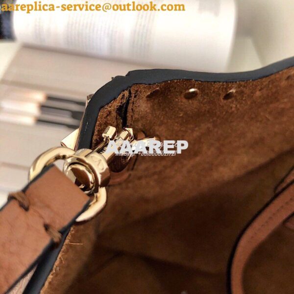 Replica Valentino Garavani Large Rockstud Tote Brown 10