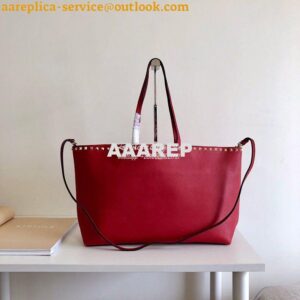 Replica Valentino Garavani Large Rockstud Tote Red