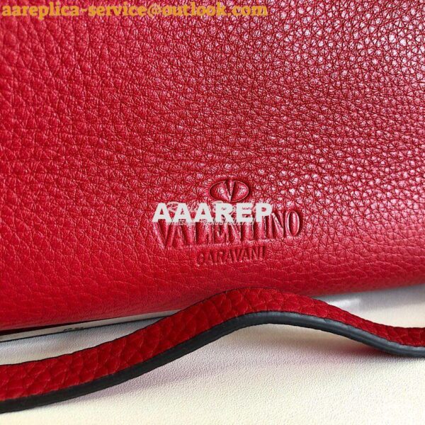 Replica Valentino Garavani Large Rockstud Tote Red 7