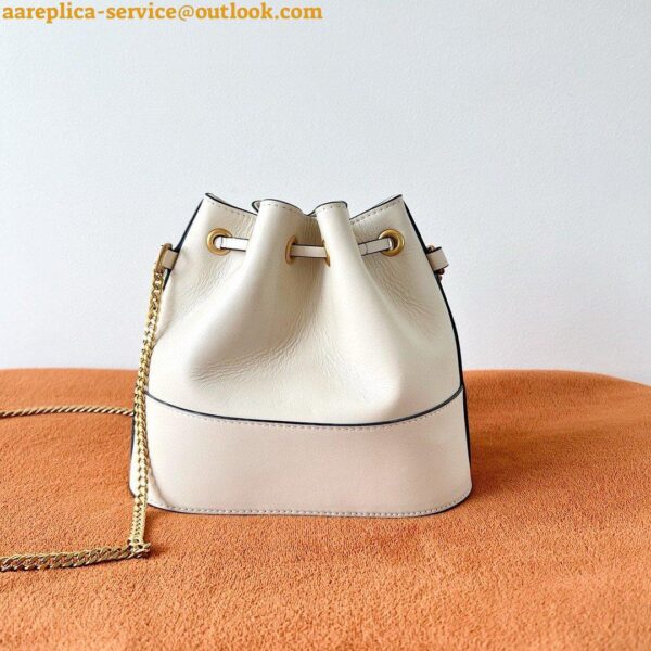 Replica Valentino VLogo Signature Mini Bucket Bag in White Calfskin 11