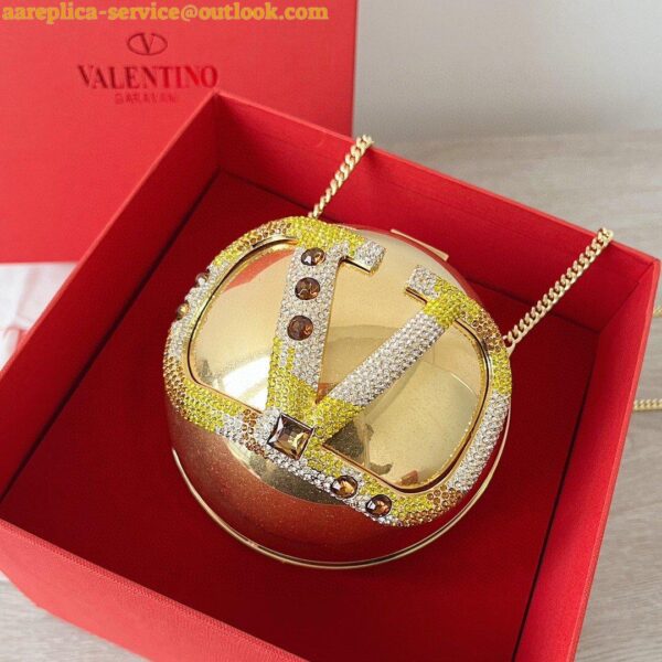 Replica Valentino VLogo Signature Spherical Metal Minaudiere 10