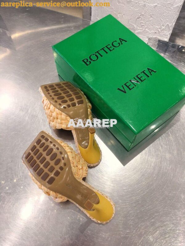 Replica Bottega Veneta BV Stretch Sandals with Intrecciato Raffia 6524 8