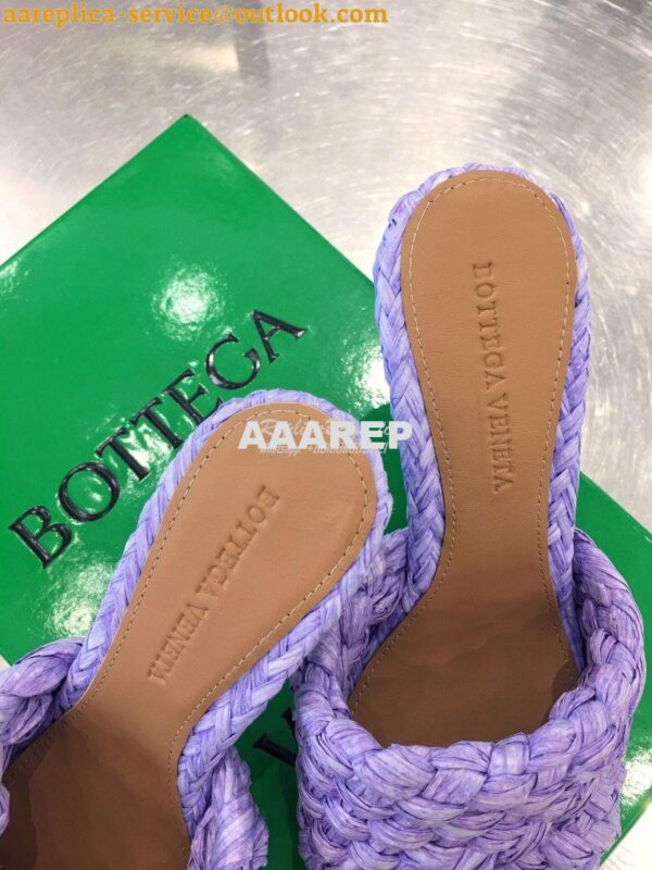 Replica Bottega Veneta BV Stretch Sandals with Intrecciato Raffia 6524 7