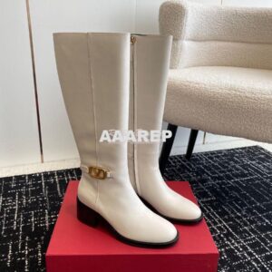 Replica Valentino Vlogo Signature Calfskin Boot 30mm 3W2S0CT2 White