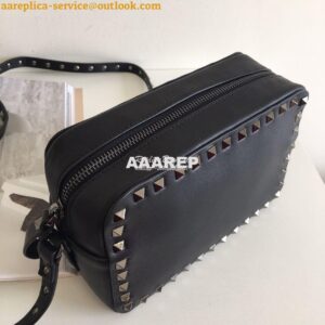 Replica Valentino Garavani Rockstud cross body bag All Black 2