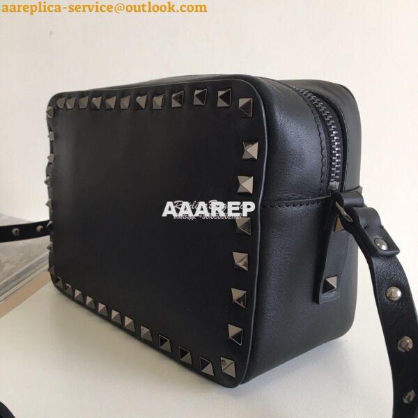 Replica Valentino Garavani Rockstud cross body bag All Black 5