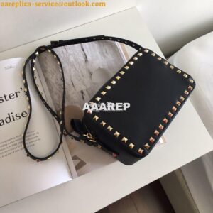 Replica Valentino Garavani Rockstud cross body bag Black 2