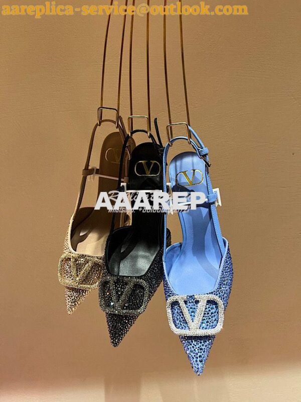 Replica Valentino VLogo Signature embellished pumps 80mm WS0R01N 4