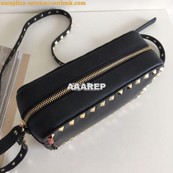 Replica Valentino Garavani Rockstud cross body bag Black 6