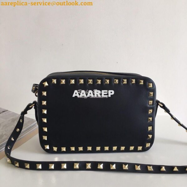 Replica Valentino Garavani Rockstud cross body bag Black 8