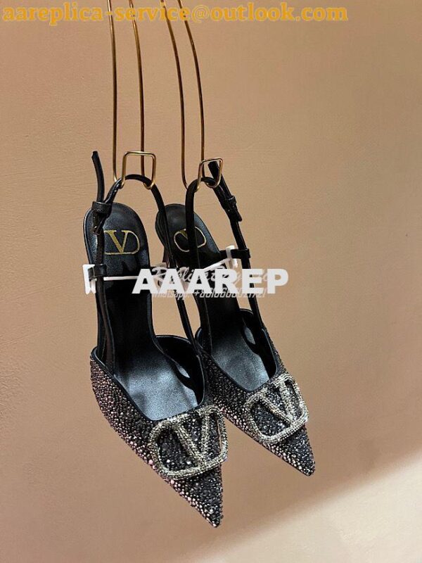 Replica Valentino VLogo Signature embellished pumps 80mm WS0R01N 10