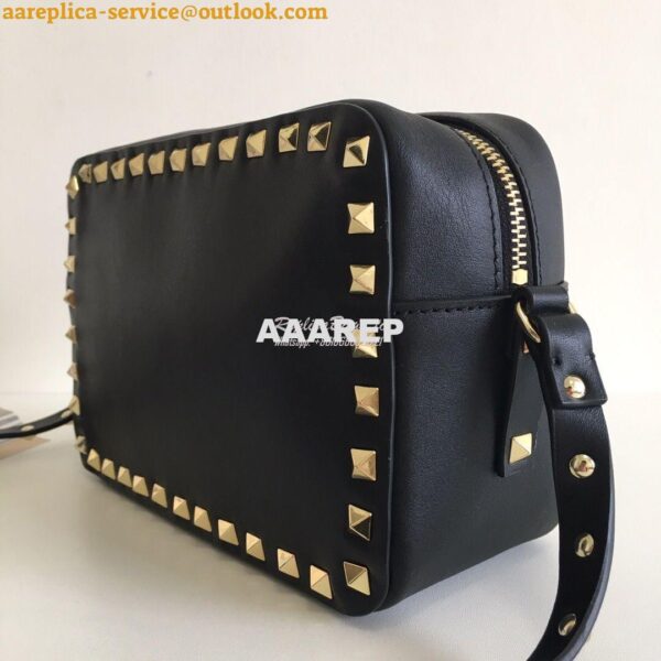 Replica Valentino Garavani Rockstud cross body bag Black 9