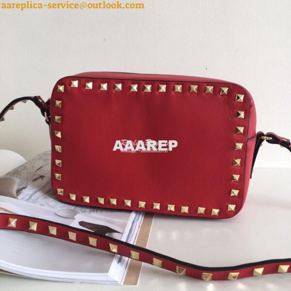 Replica Valentino Garavani Rockstud cross body bag red 4