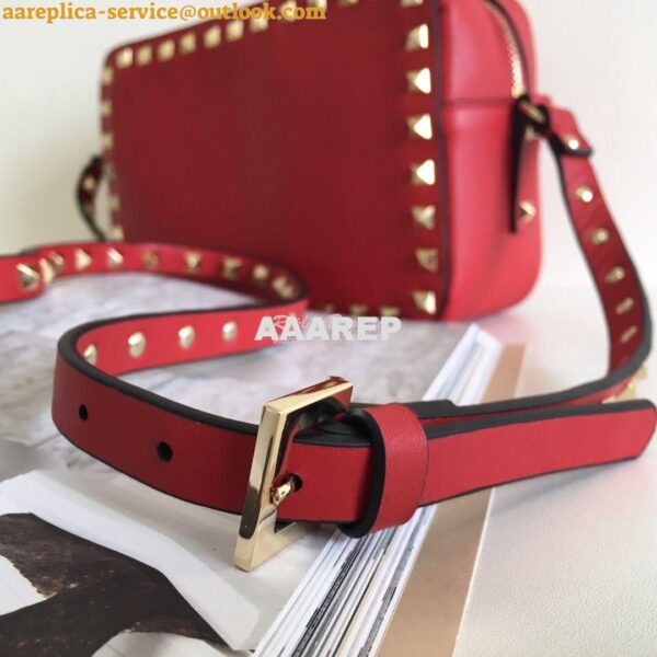 Replica Valentino Garavani Rockstud cross body bag red 5