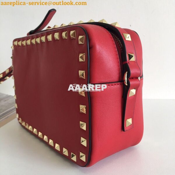 Replica Valentino Garavani Rockstud cross body bag red 6