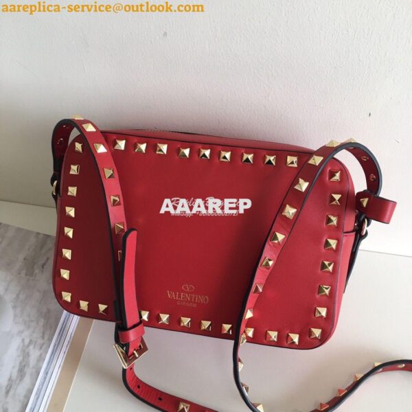 Replica Valentino Garavani Rockstud cross body bag red 10