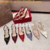 Replica Valentino Vlogo Signature Satin Slingback Pumps 80mm