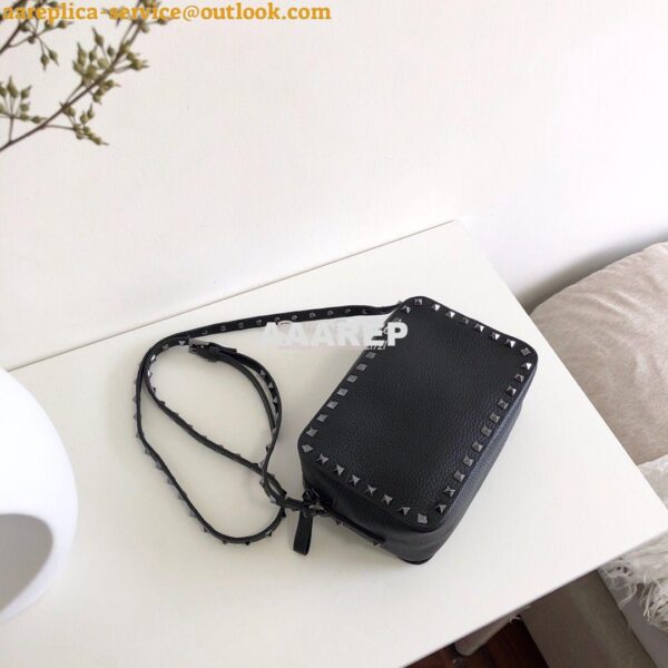 Replica Valentino Garavani Rockstud Crossbody bag in Grainy Calfskin B 4