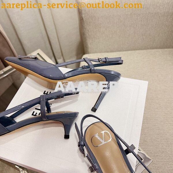 Replica Valentino Vlogo Signature Patent Leather Slingback Pump VW0S0 40