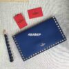 Replica Valentino Garavani Rockstud Flap Wristlet Clutch Bag Black