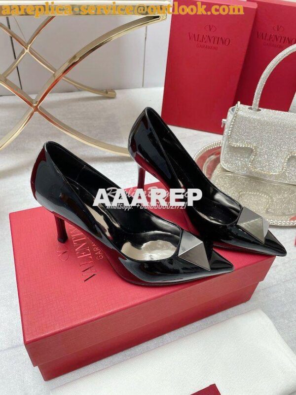 Replica Valentino Garavani One Stud Patent Leather Pump 100mm WS0FH8 5