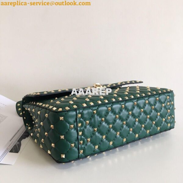 Replica Valentino Garavani Rockstud Spike Quilted Leather Chain bag in 6