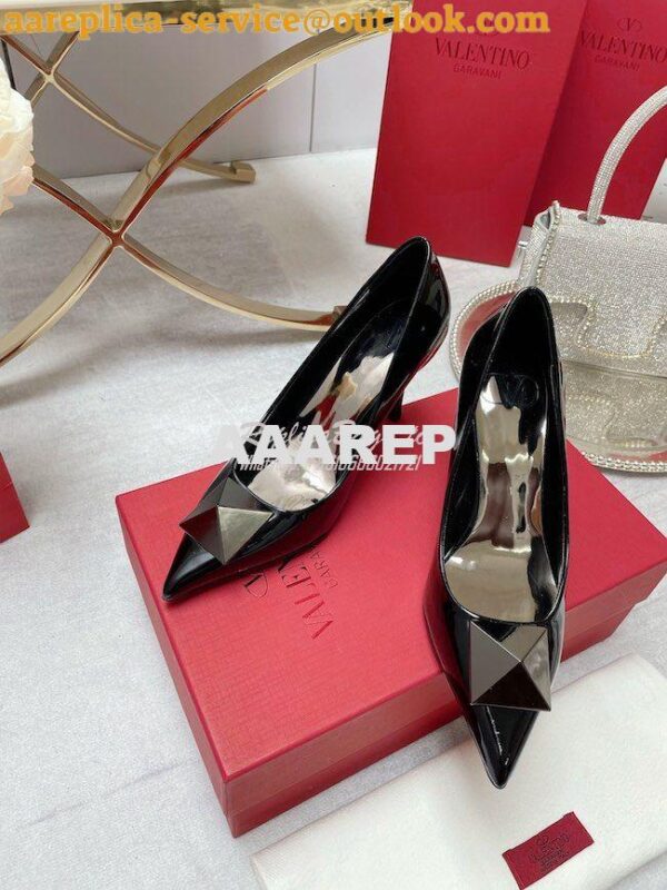 Replica Valentino Garavani One Stud Patent Leather Pump 100mm WS0FH8 7