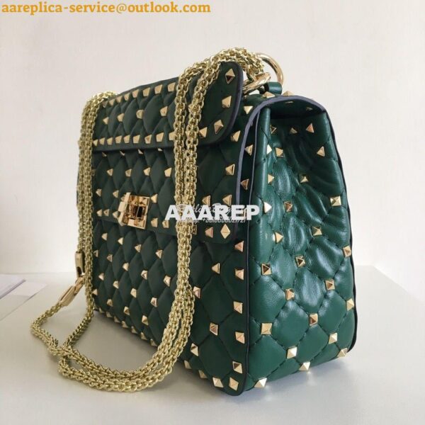 Replica Valentino Garavani Rockstud Spike Quilted Leather Chain bag in 14