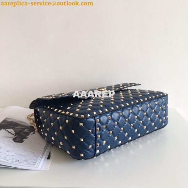 Replica Valentino Garavani Rockstud Spike Quilted Leather Chain bag in 11