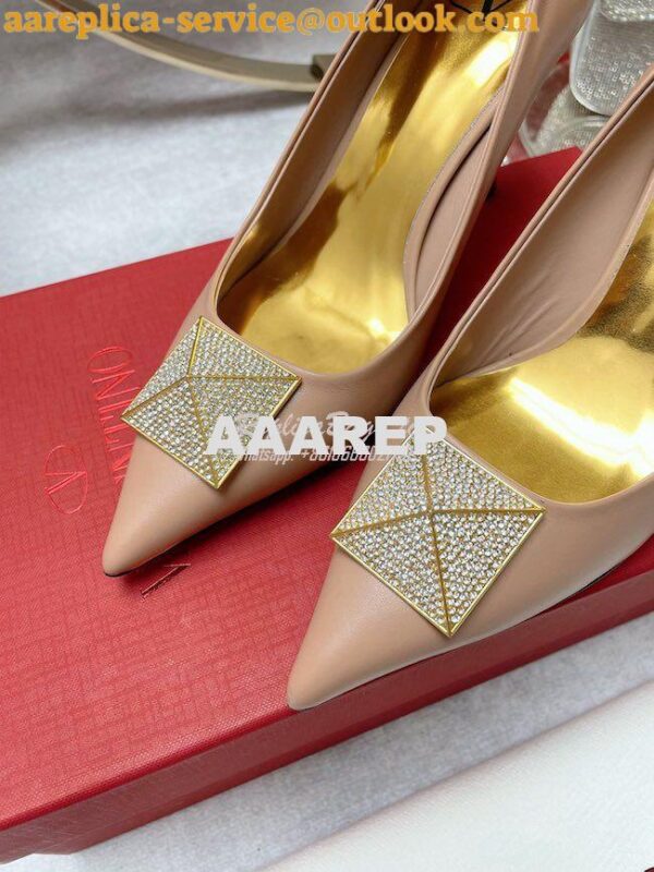 Replica Valentino Garavani One Stud Pump With Crystals 100mm WS0FH8 23