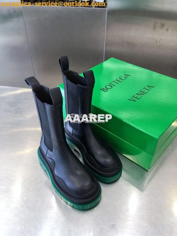 Replica Bottega Veneta BV Tire Boots 630297 Black Green 7