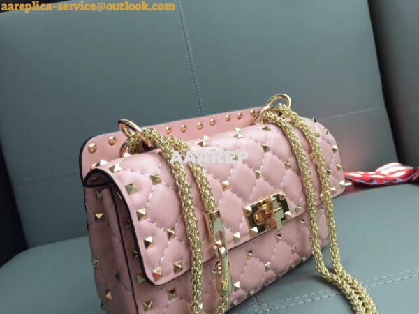 Replica Valentino Garavani Rockstud Spike Quilted Leather Chain bag Pi 9