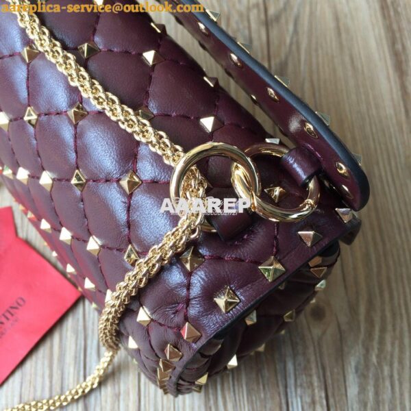 Replica Valentino Garavani Rockstud Spike Quilted Leather Chain bag Wi 12